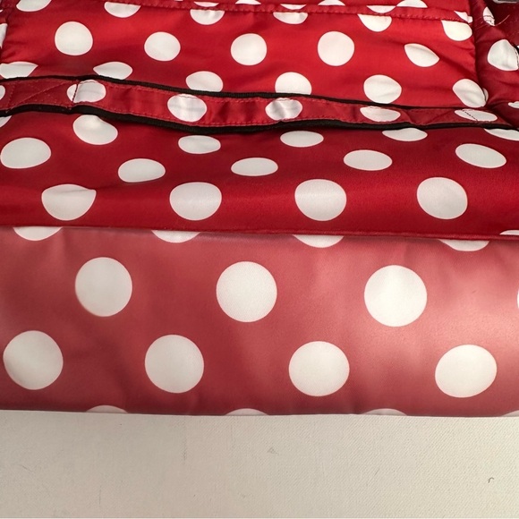 LUG Happy Camper Crimson Large Dot Crossbody Red Polka Dot Shoulder Bag Travel - Picture 6 of 15